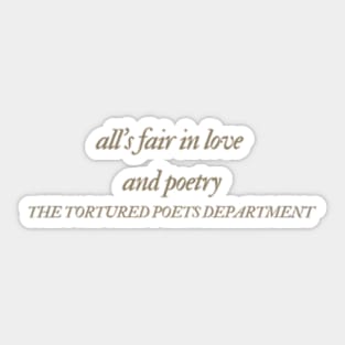 the tortured poets department Sticker